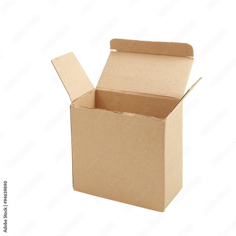 cardboard box, isolated on white background cardboard box, isolated on white background