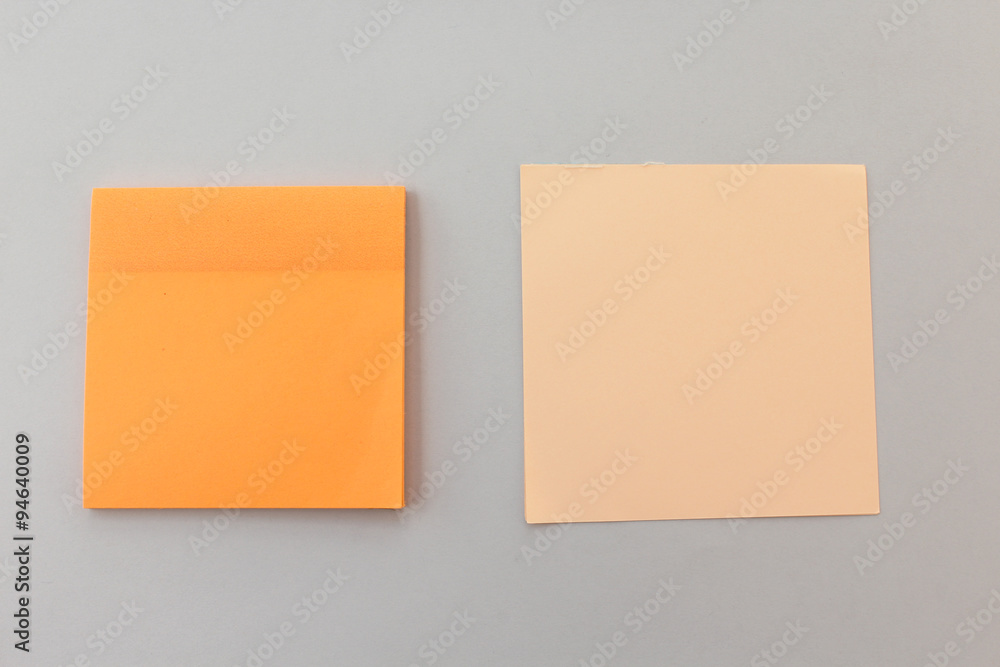 Variety of blank stick note paper Variety of blank stick note paper