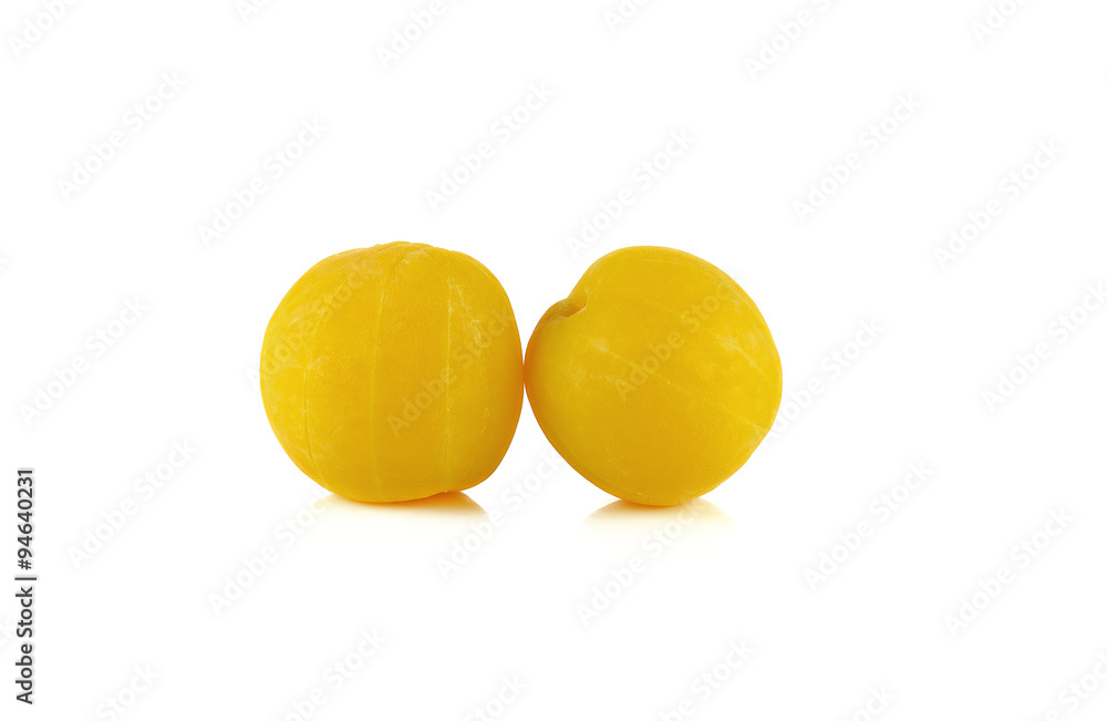 Peach compote White background Peach compote White background
