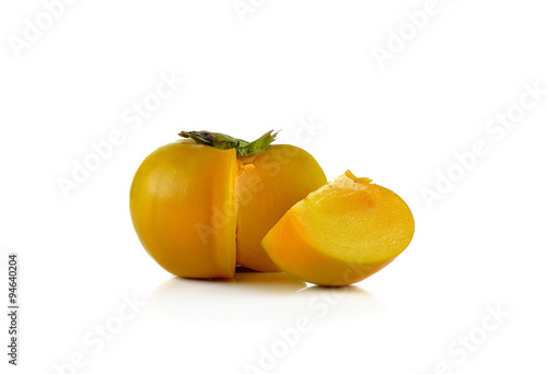 Persimmon fruit isolated on white background