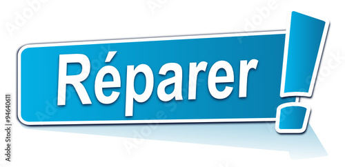 réparer sur étiquette bleue