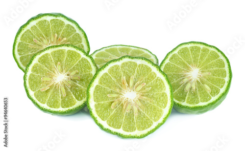 Bergamot fruit on white background