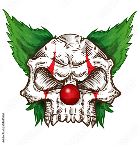 skull sketch design on background