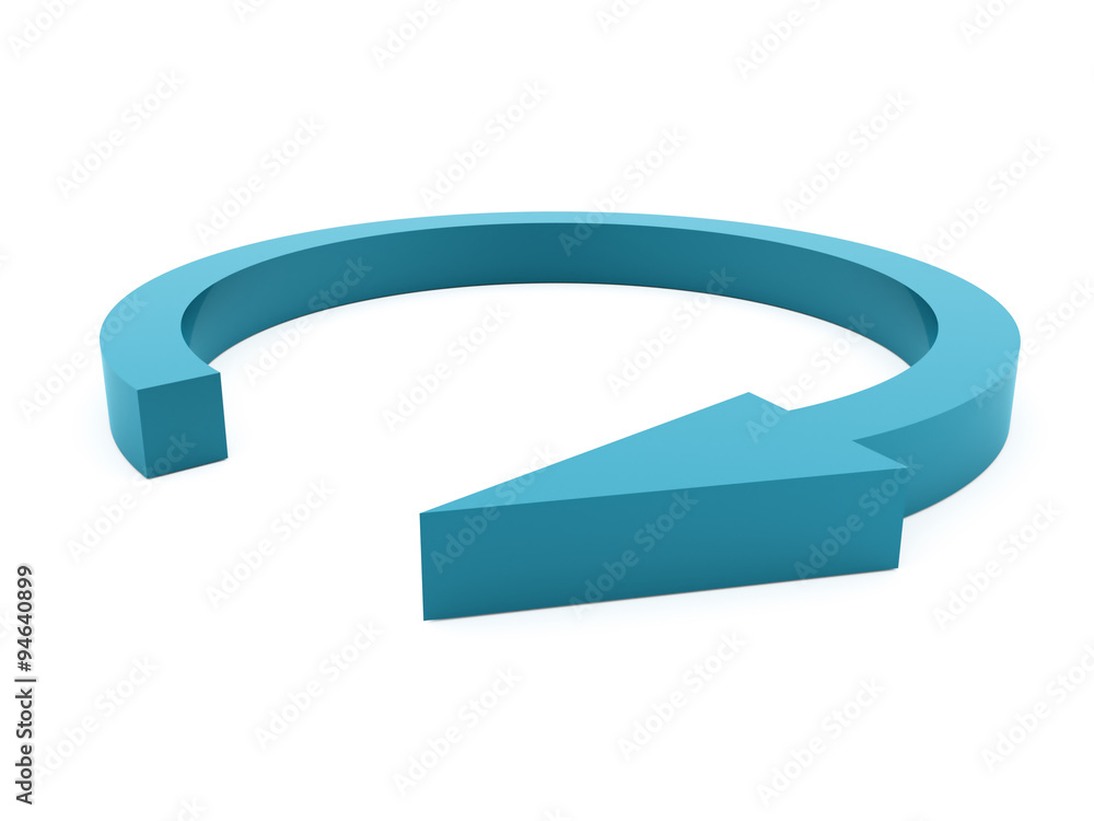 Round business arrow icon rendered Round business arrow icon rendered