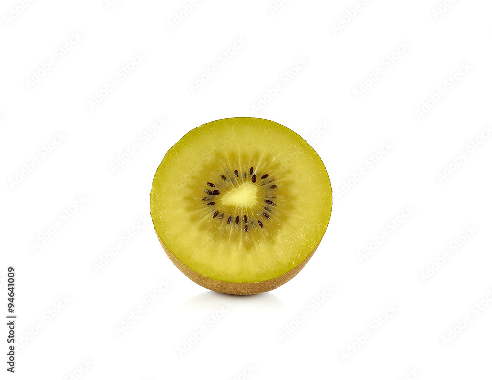 Yellow kiwi on white background Yellow kiwi on white background