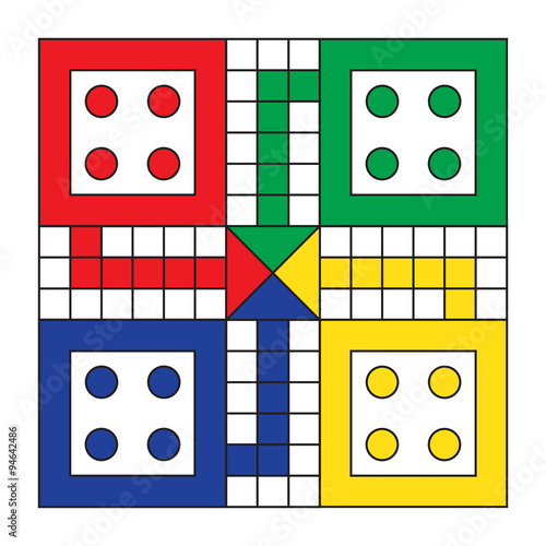 Vector ludo game board