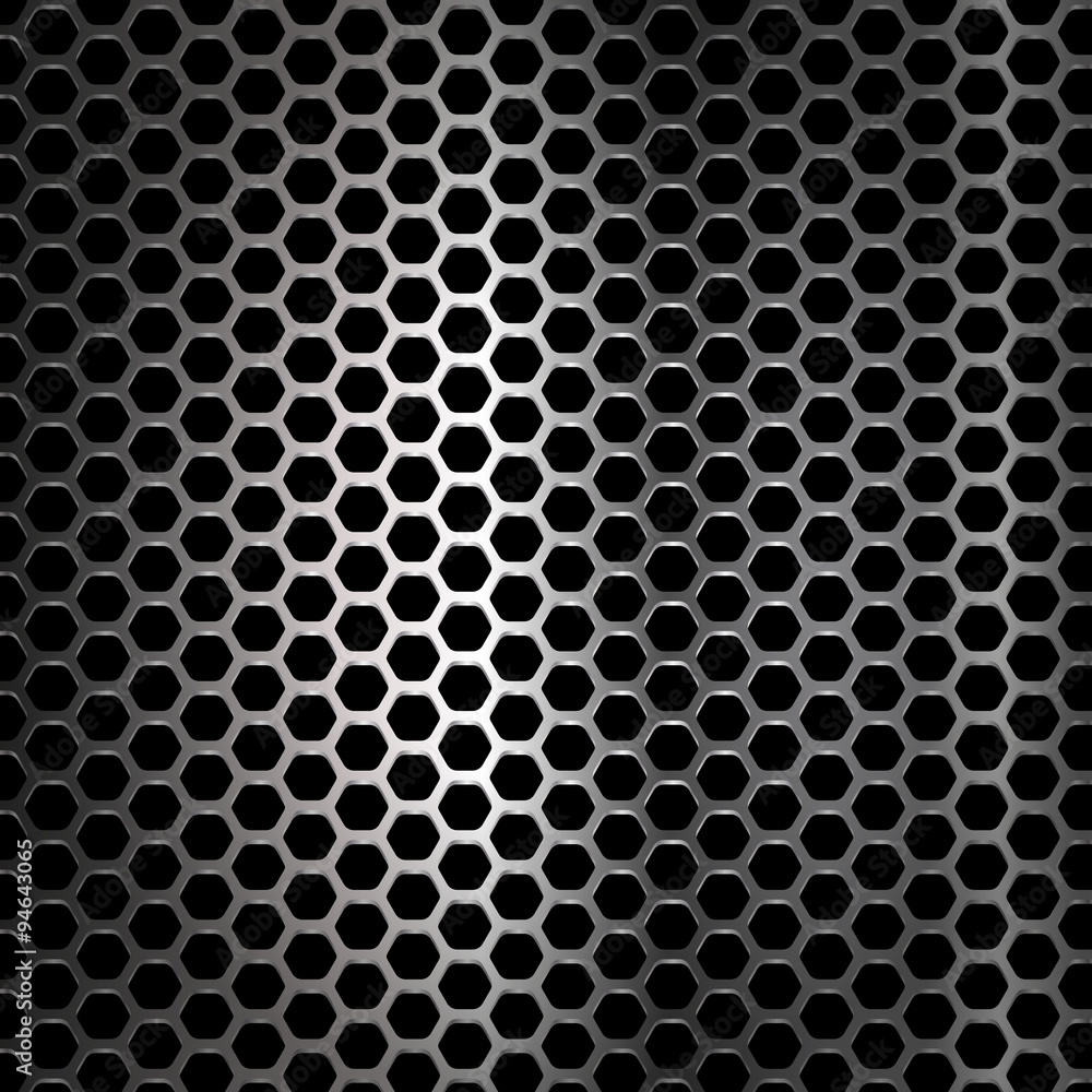 Metal background. Vector geometric pattern of hexagons. Metal background. Vector geometric pattern of hexagons.