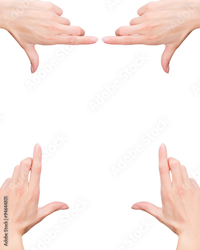 Hands as frame