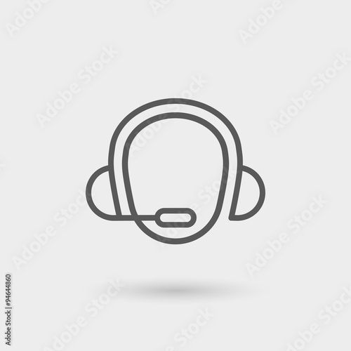 support thin lines icon