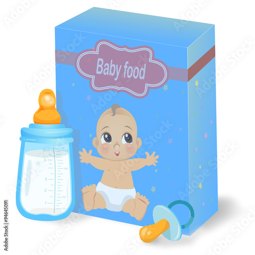 Baby food pack and milk bottle