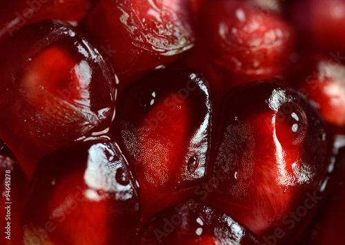Pomegranate macro close up