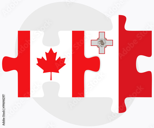 Canada and Malta Flags
