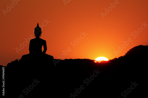 Sunset and Buddha © nitinut380