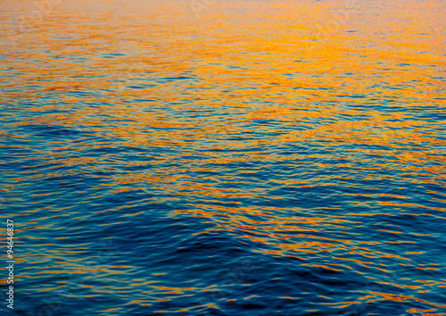 colourful reflection of the sunset somewere in Greece