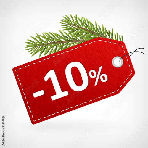 Red leather price christmas labels ten percent saleoff photo