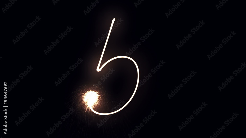 Number 5 written with holiday lights Number 5 written with holiday lights