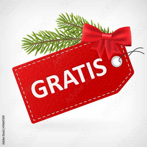Red leather price christmas labels gratis