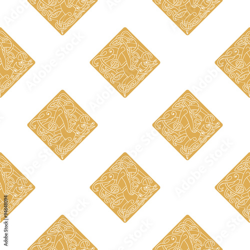 Seamless background with celtic art and ethnic ornaments for your design
