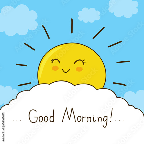 Happy sun wishes you good morning 