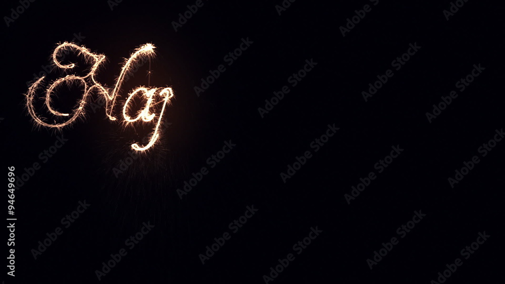 Sparkles writing happy new year text Sparkles writing happy new year text