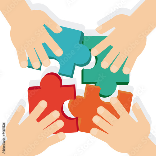 Teamwork icons design 