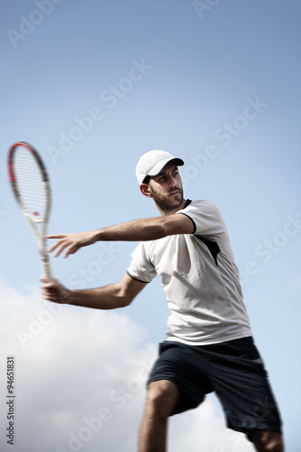 male tennis player in action