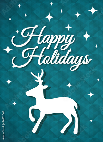 Happy holidays and merry christmas card 