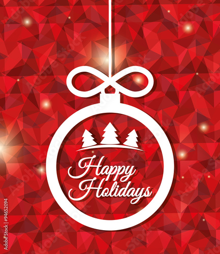 Happy holidays and merry christmas card 