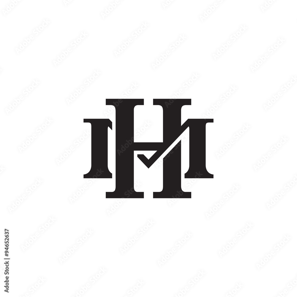 Letter M and H monogram logo Stock Vector Adobe Stock