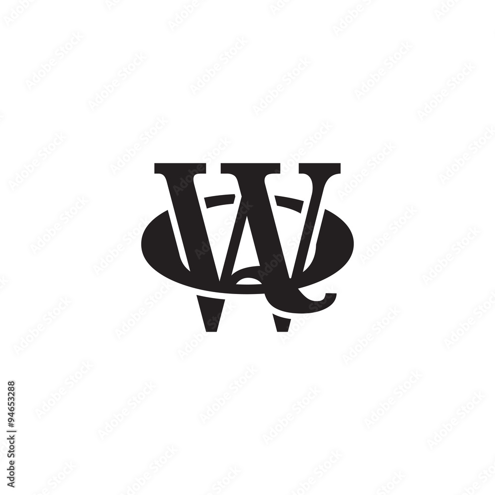 Letter Q and W monogram logo