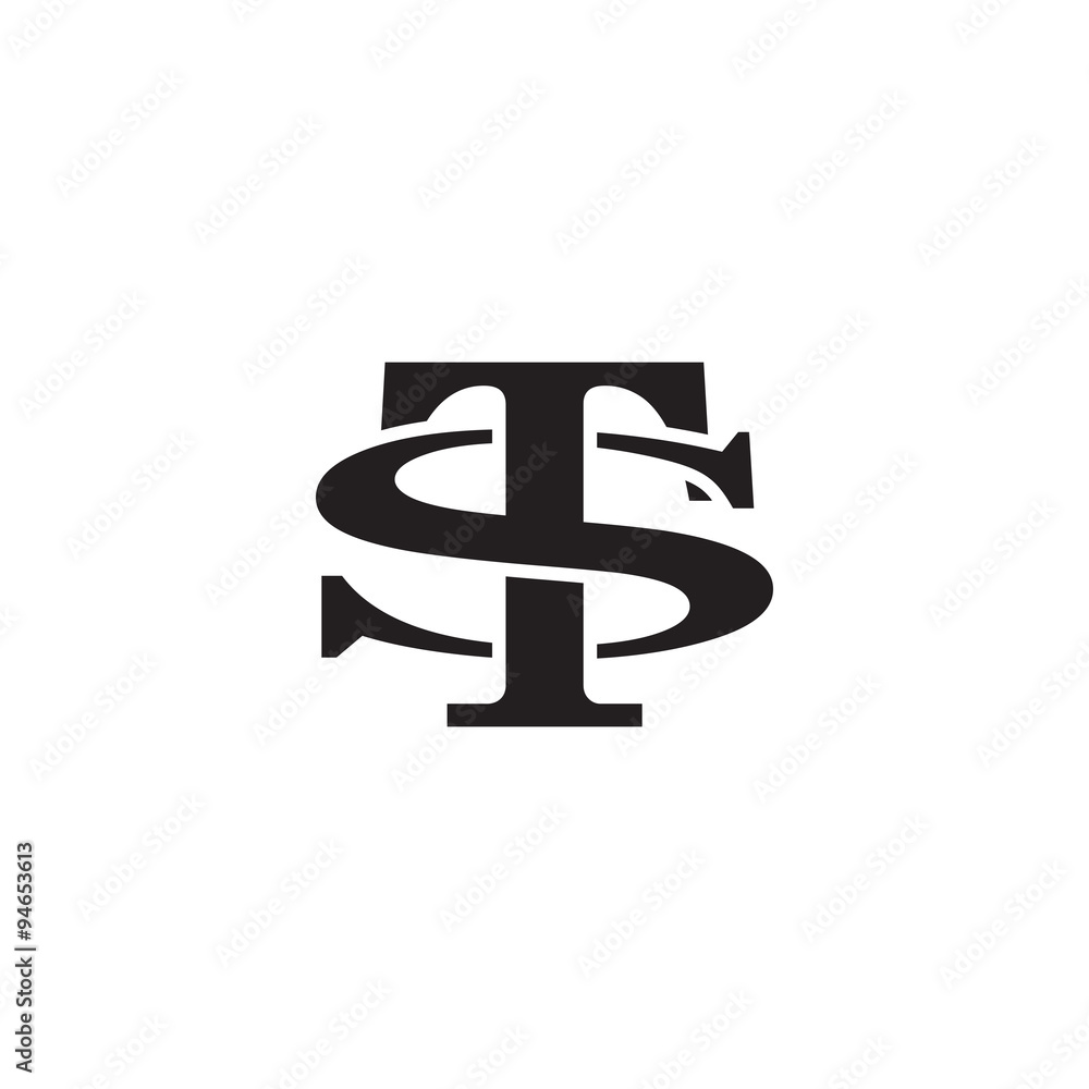Letter S and T monogram logo Letter S and T monogram logo
