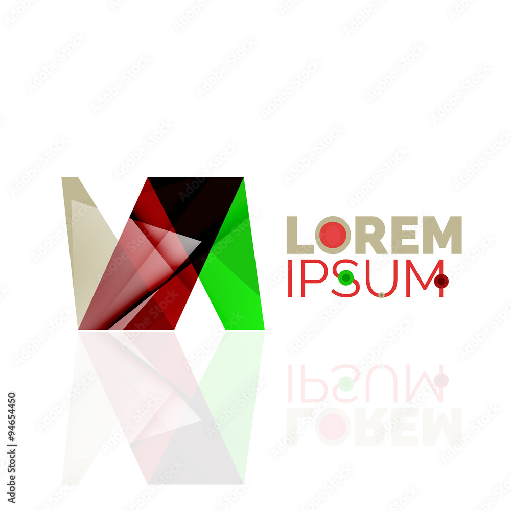 Logo, abstract geometric business icon