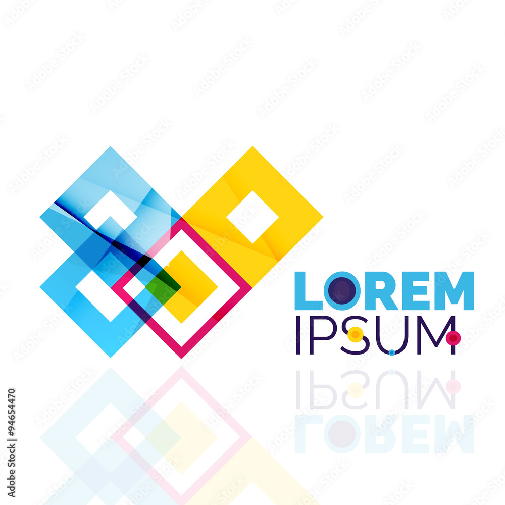 Logo, abstract geometric business icon Logo, abstract geometric business icon