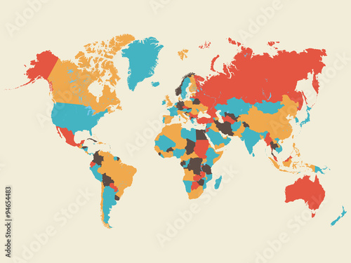 Colorful World Map Illustration