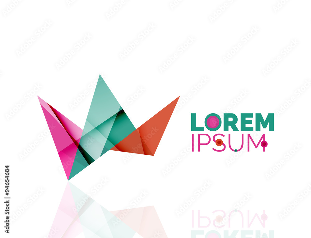 Logo, abstract geometric business icon Logo, abstract geometric business icon