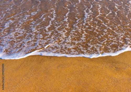 details from the beautiful long sandy beach at Chelona cape near Kardamaina village at Kos island in Greece photo