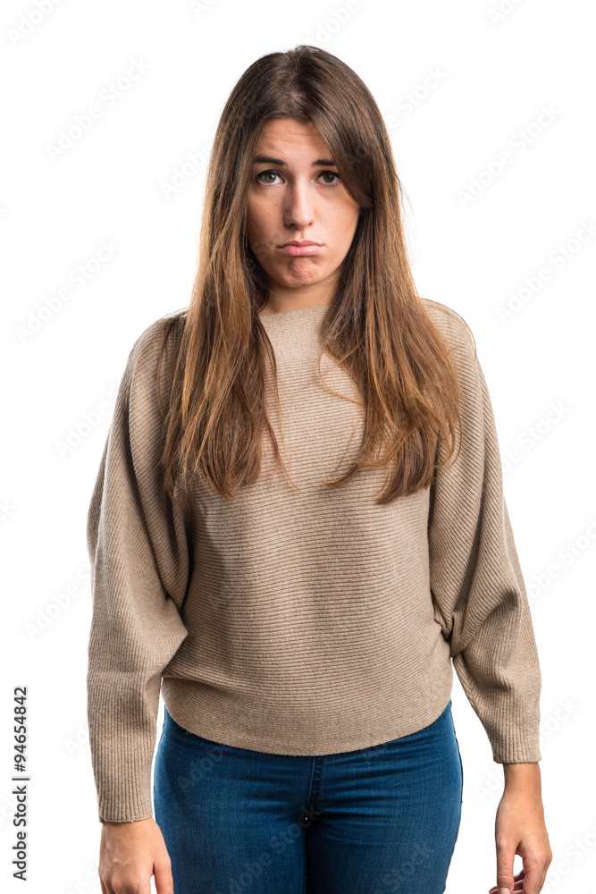 Obraz premium Sad woman