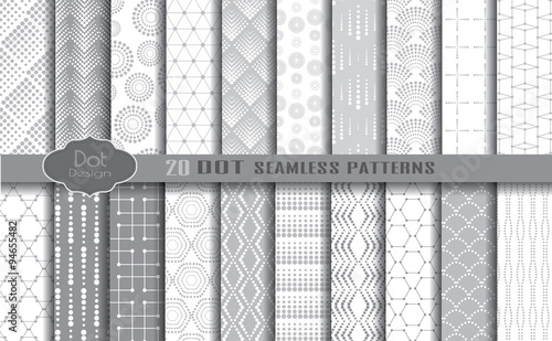dot seamless patterns.pattern swatches included for illustrator