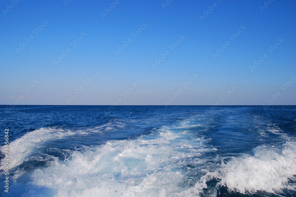 Mediterranean Sea Background. Blue Water. Waves on the Surface.