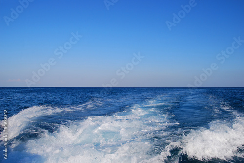 Mediterranean Sea Background. Blue Water. Waves on the Surface. © samuel_miles