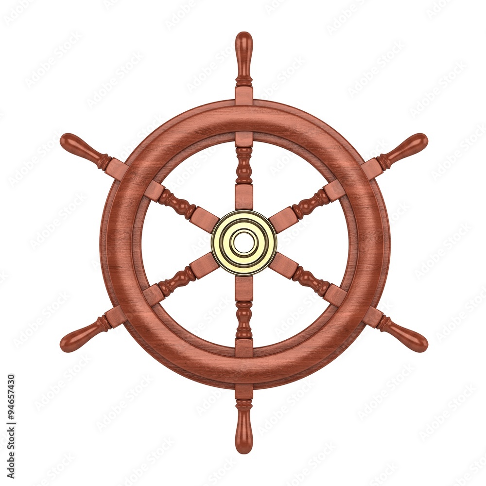 Wooden Ship's Wheel