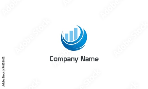 chart business finance grow company logo