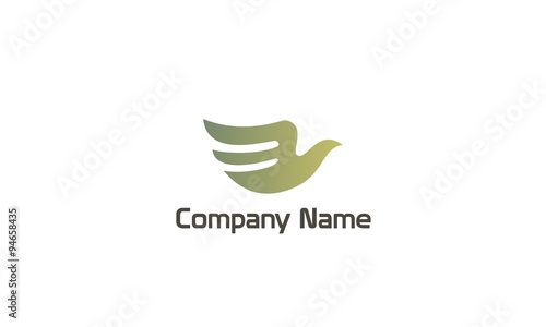 abstract dove fly beauty company logo