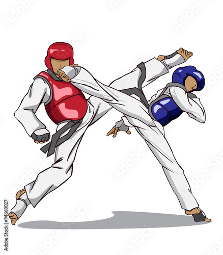 Canvas Print Taekwondo. Martial art
