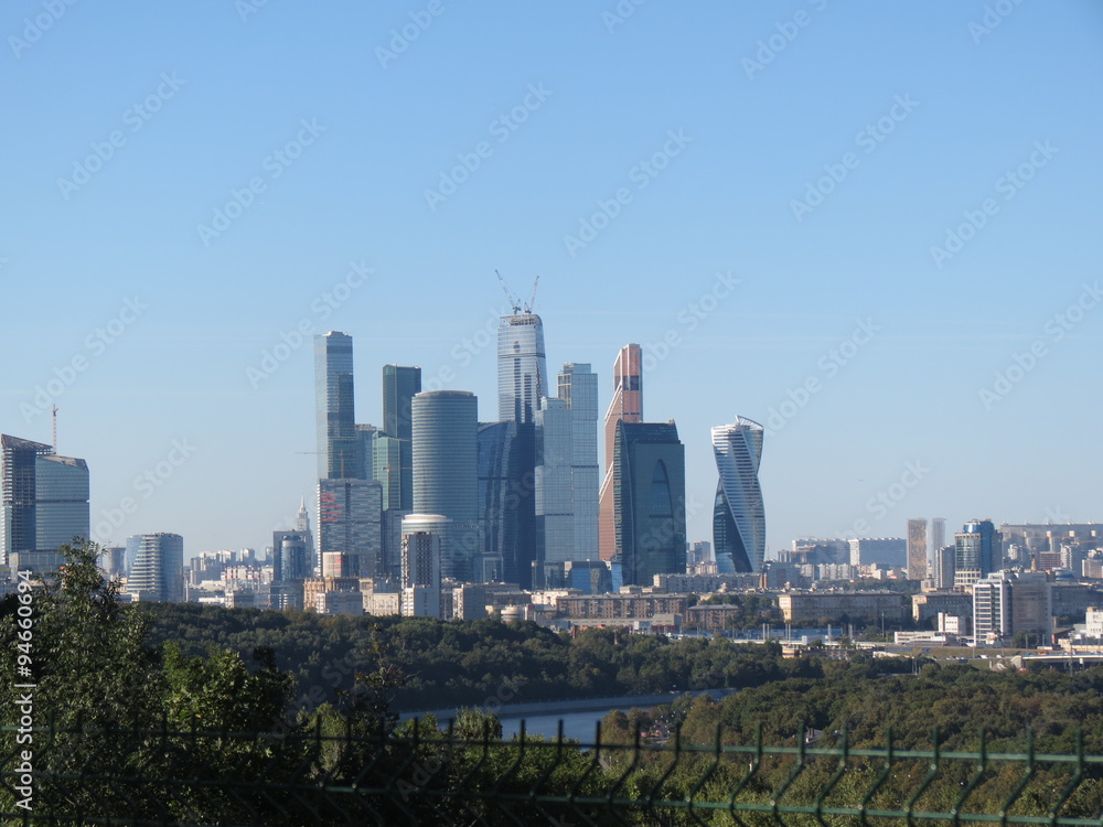 Obraz premium Вид на Москва-сити