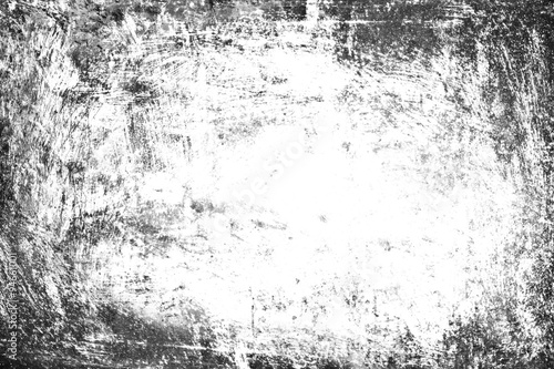 Grunge Background, Old Frame Black White Texture, Dirty Paper Design © Vladimir Prusakov