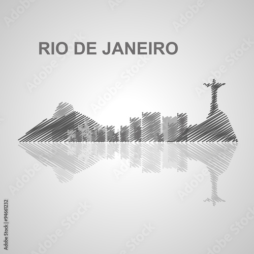 Rio de Janeiro skyline  for your design