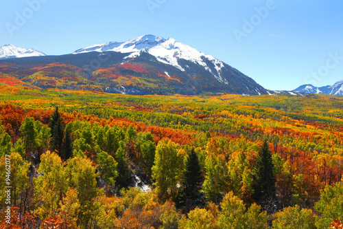 West Beckwith peak in autumn time at Kebler pass Colorado photo