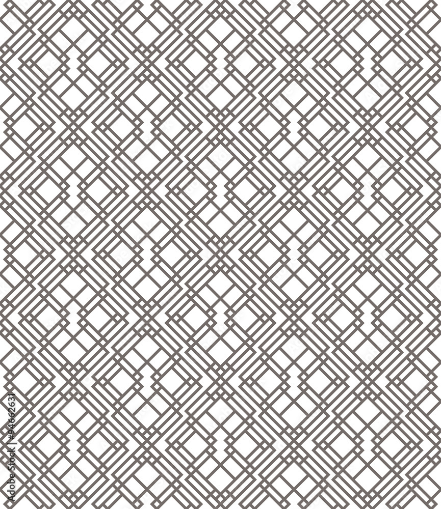 Fototapeta premium Geometric abstract seamless pattern. Linear motif background