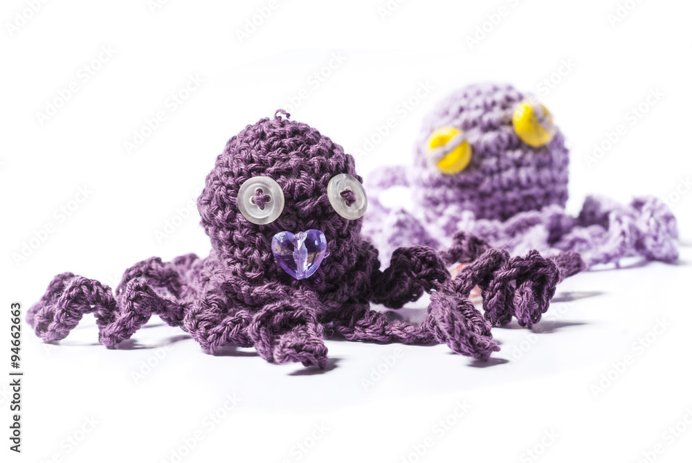 hand made wool octopus